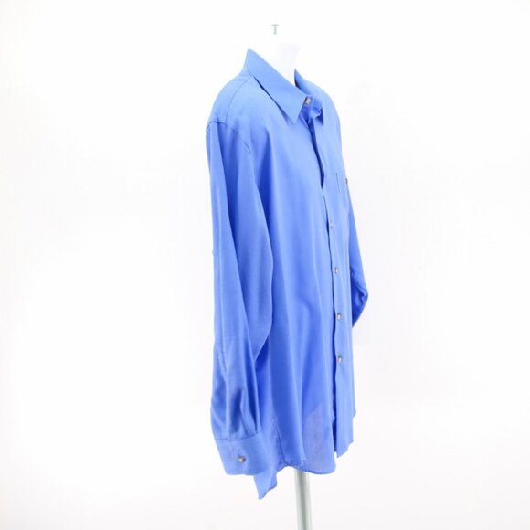 Yves Saint‎ Laurent Blue 16.5 32 / 33 Pocket Front Collared Dress Shirt - Picture 7 of 9